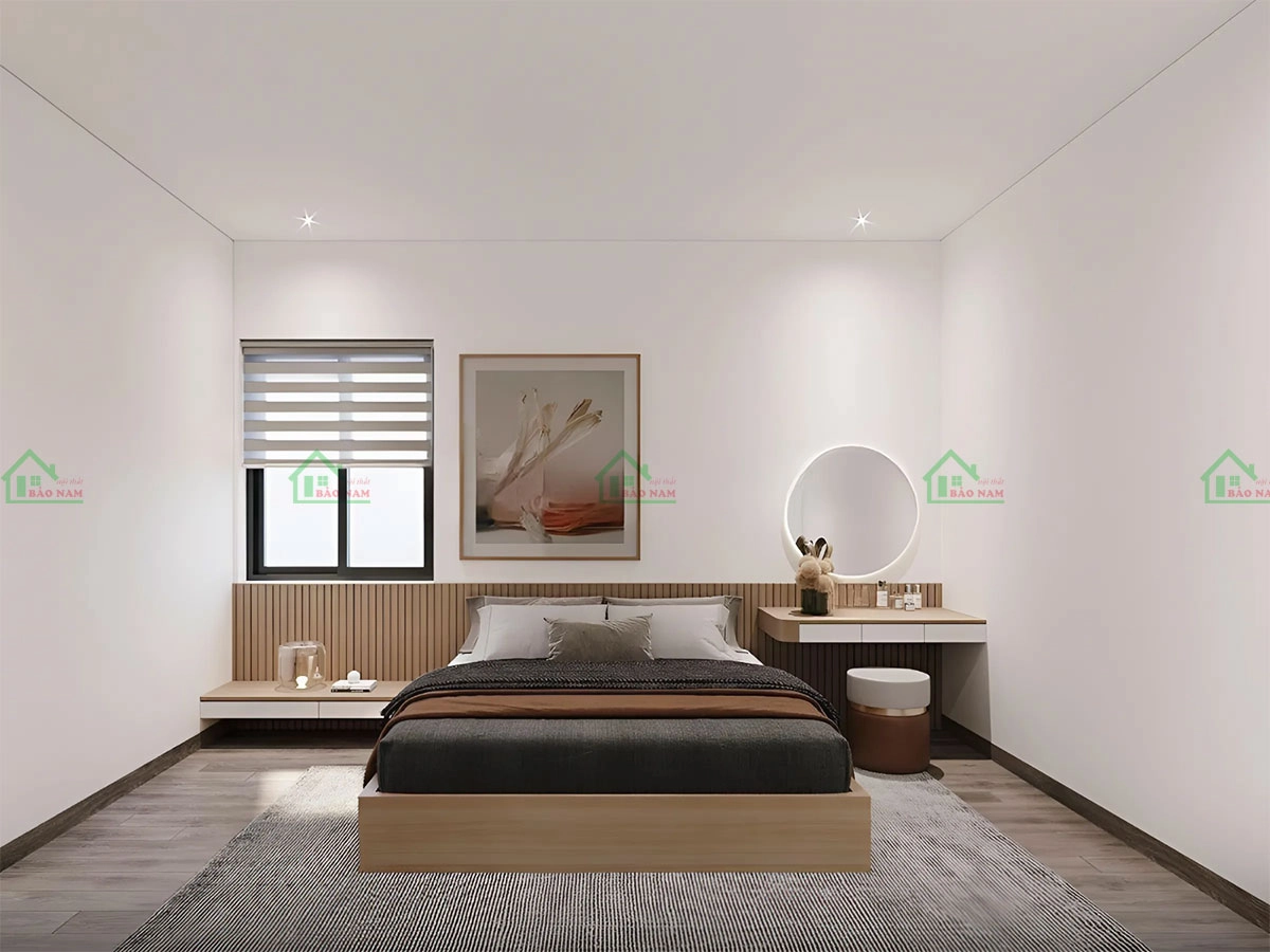Thiết kế giường gỗ công nghiệp hiện đại, ấn tượng cho phòng ngủ hiện đại