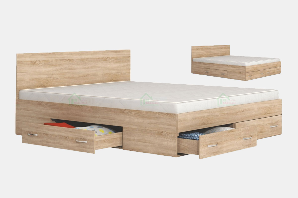Thiết kế đơn giản, tối giản theo phong cách Nhật Bản, tạo cảm giác thoải mái và hiện đại trong không gian phòng ngủ.