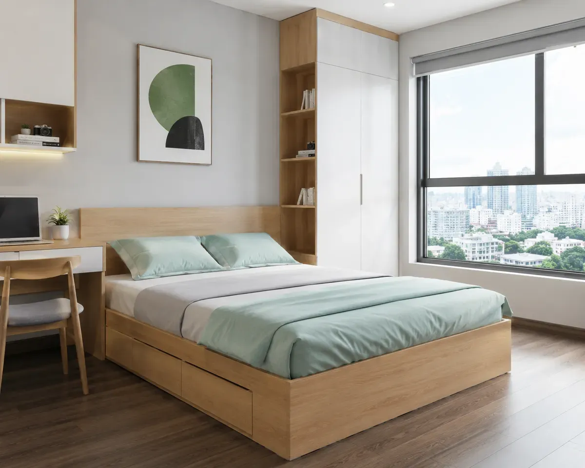 Giường MFC phủ Melamine là lựa chọn tối ưu chi phí cho nhiều gia đình