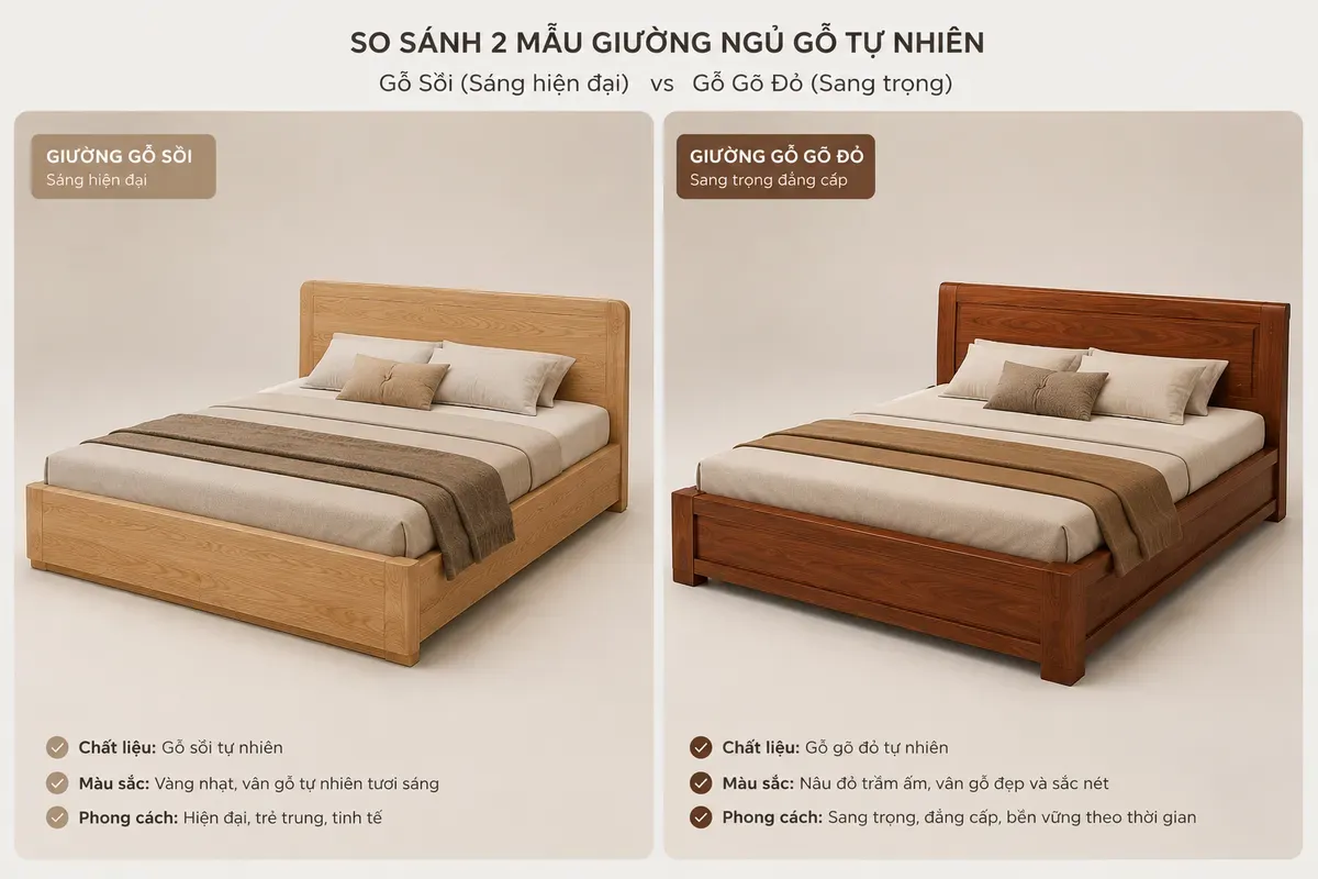 Mỗi loại gỗ tự nhiên sẽ mang phong cách và cảm giác sử dụng khác nhau