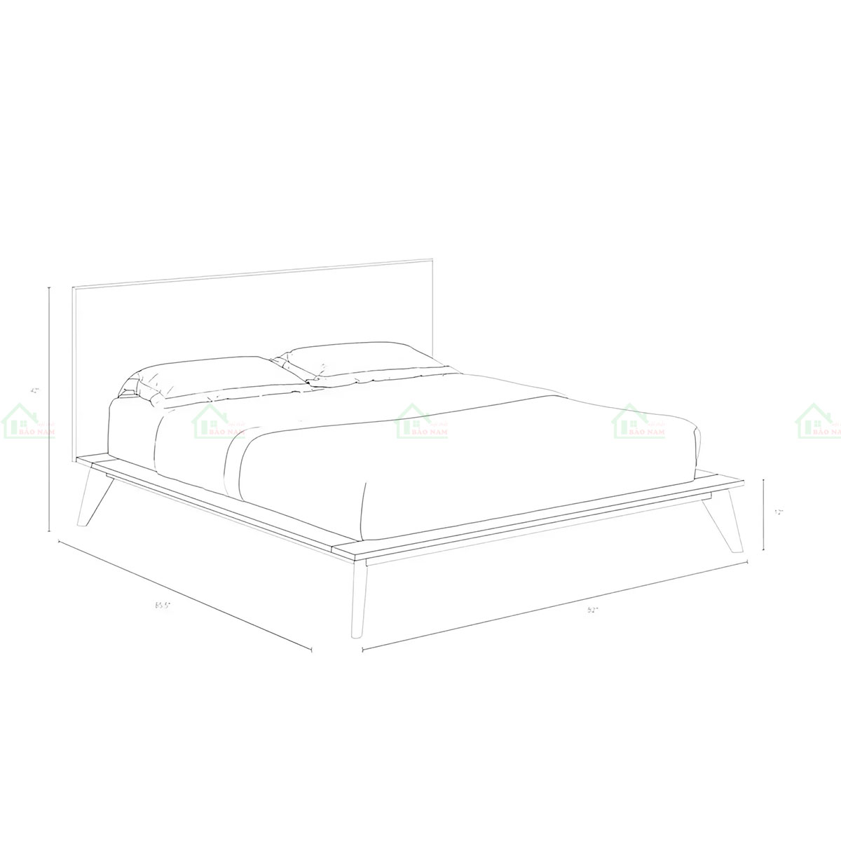 Giường Gỗ Tự Nhiên Giá Rẻ GTN26