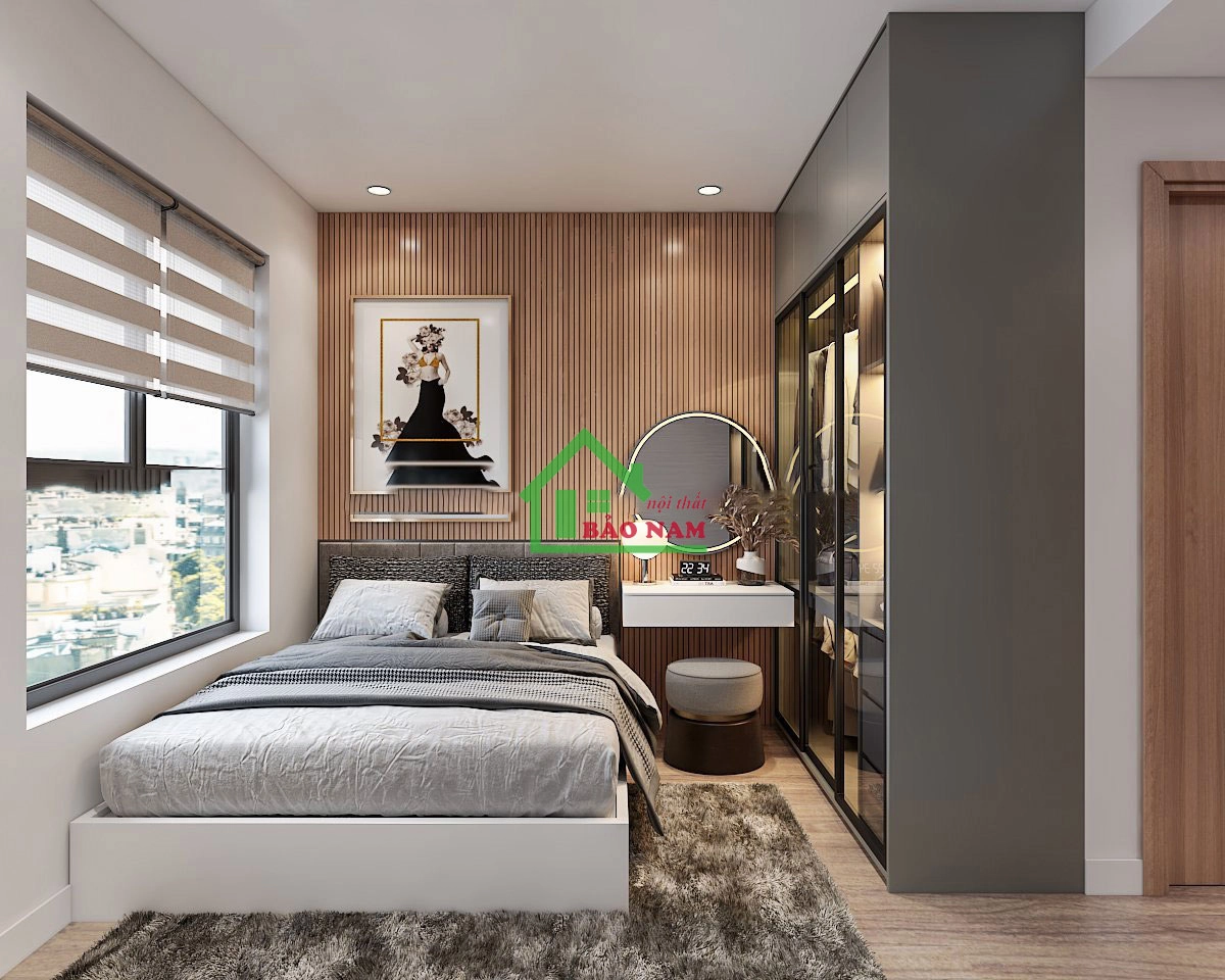 Giường ngủ gỗ đẹp thiết kế đơn giản, tinh tế
