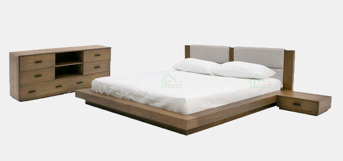 Tích hợp thêm 2 kệ đầu giường kích thước nhỏ gọn và tiện dụng.