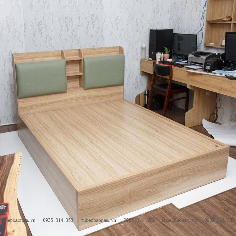 Mẫu Giường Ngủ Gỗ Công Nghiệp Đẹp Hiện Đại GN08