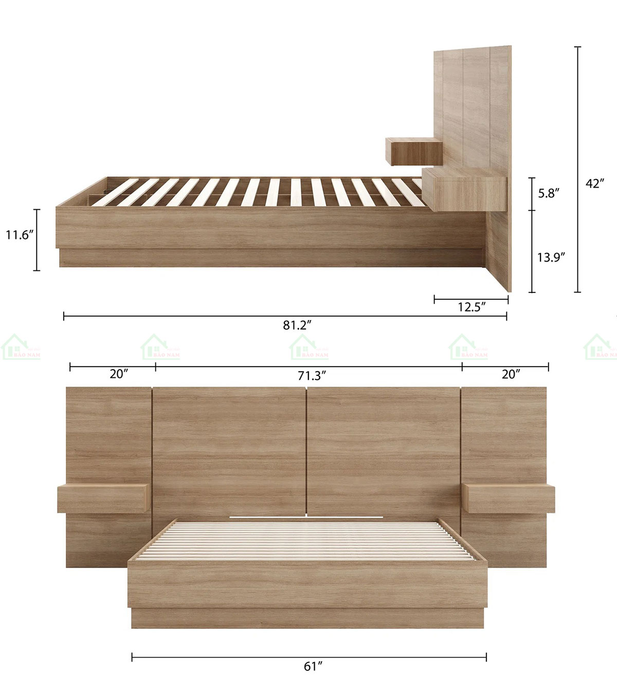 Giường Ngủ Gỗ Công Nghiệp GN37