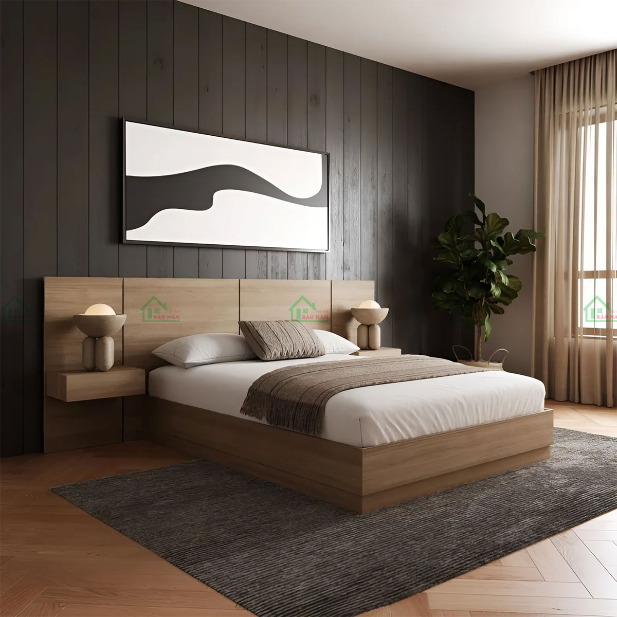 Giường Ngủ Gỗ Công Nghiệp GN37