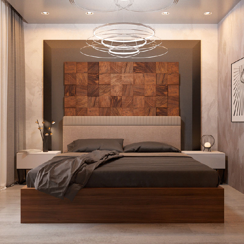 Đóng giường ngủ gỗ công nghiệp hiện đại