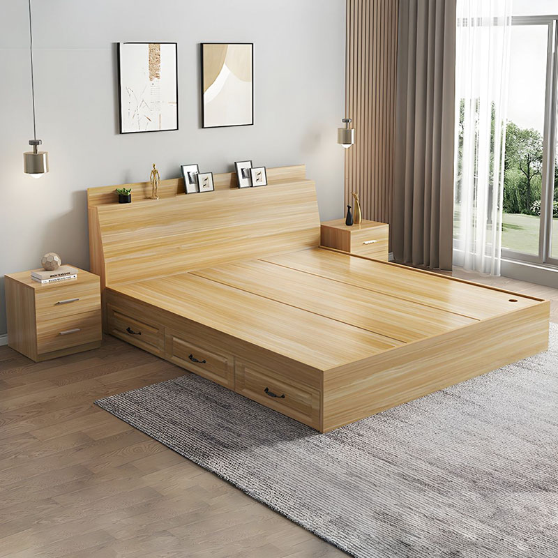 Mẫu Giường Ngủ Gỗ Công Nghiệp Hiện Đại GN19