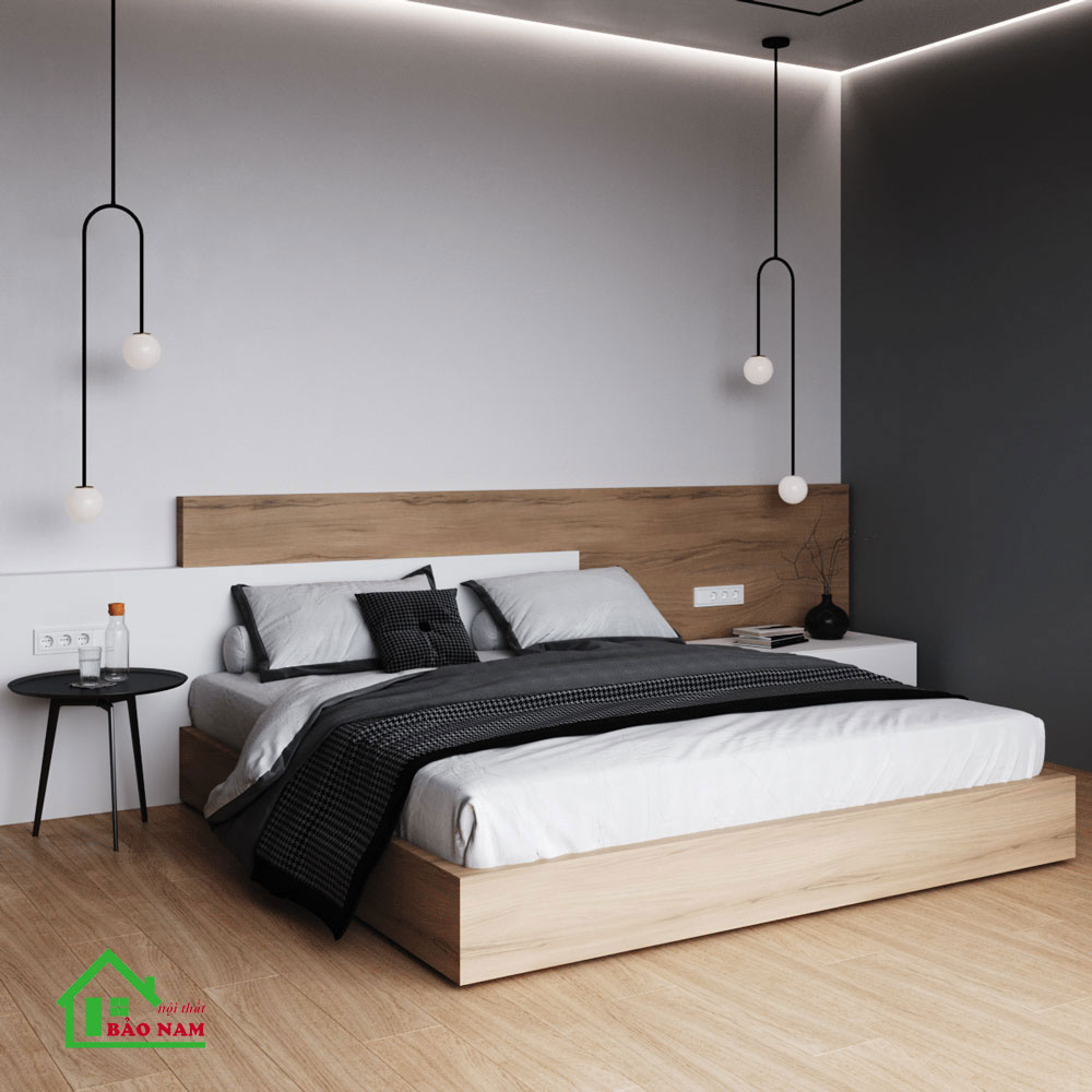 Giường Ngủ Gỗ Công Nghiệp Hiện Đại GN24