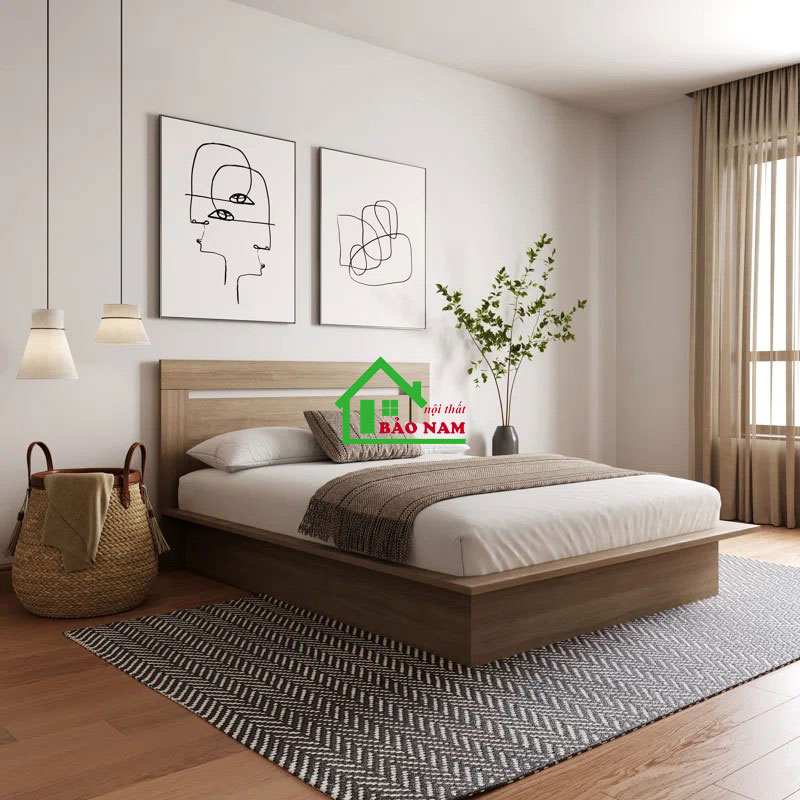Giường Ngủ Gỗ Công Nghiệp Hiện Đại GN25