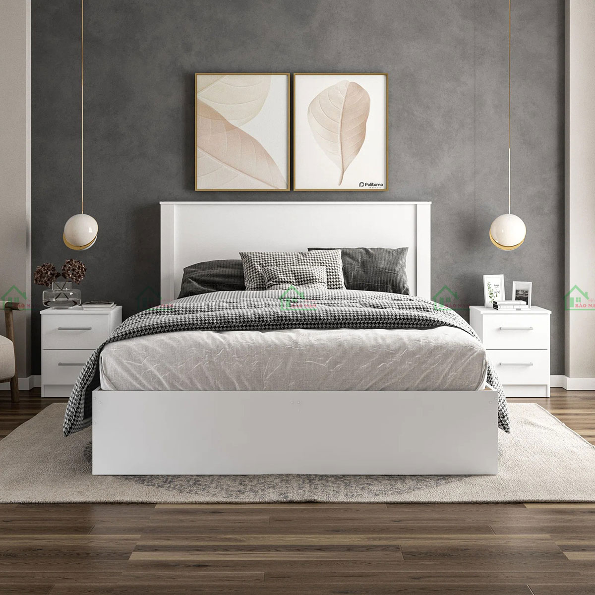 Giường Ngủ Gỗ Giá Rẻ GN43