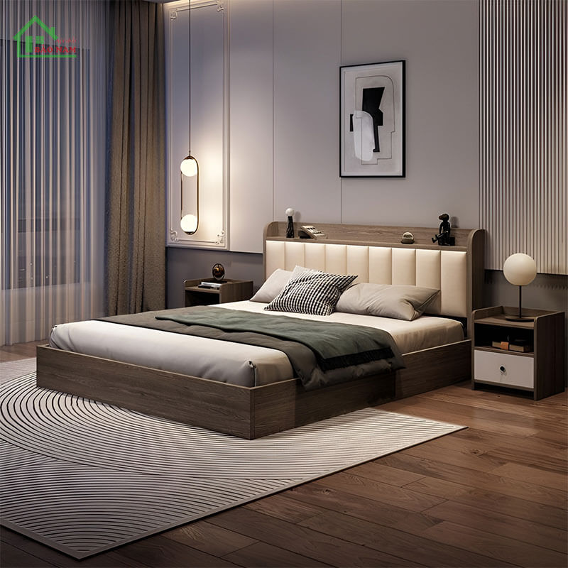 Giường Ngủ Gỗ MDF An Cường GN11