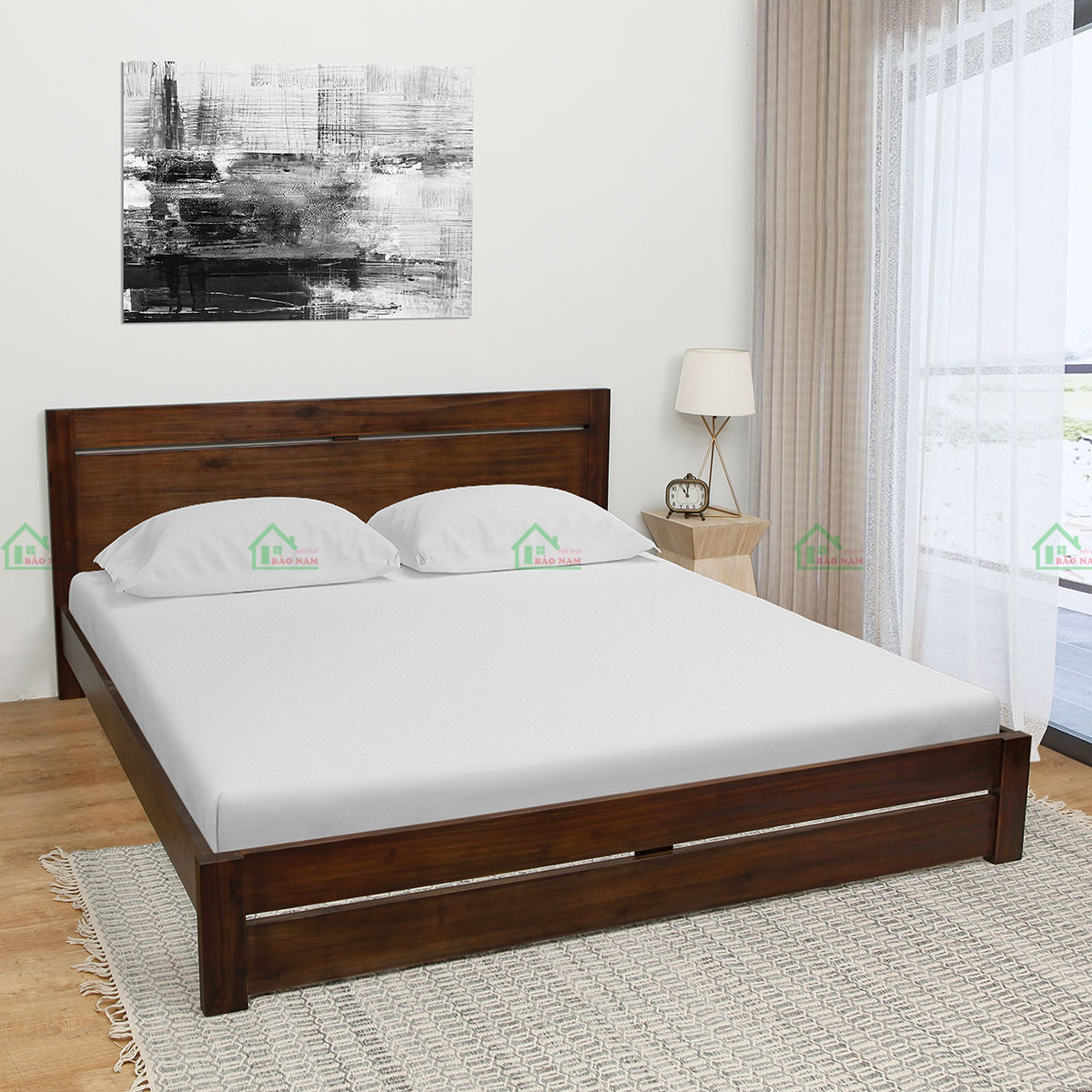 Giường ngủ gỗ tự nhiên GTN32 sẽ mang đến một không gian ấm cúng, sang trọng và đầy đủ tiện nghi cho phòng ngủ của bạn.