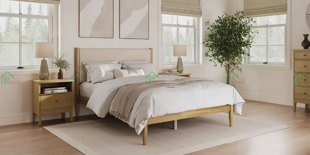 Thiết kế hiện đại sang trọng với kiểu dáng đơn giản, tinh tế, phù hợp với nhiều phong cách nội thất, tạo điểm nhấn cho không gian phòng ngủ.
