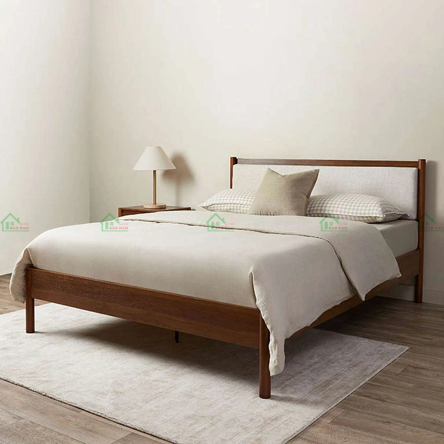 Mẫu giường gỗ sồi tự nhiên GTN39 bền đẹp theo thời gian