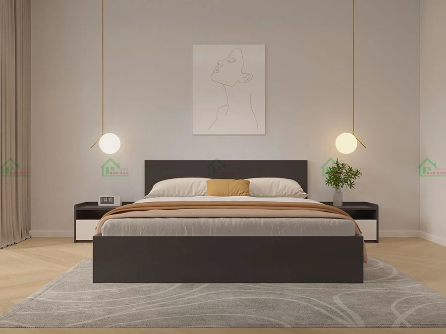 Giường ngủ hiện đại giá rẻ GN54 gỗ công nghiệp bền đẹp