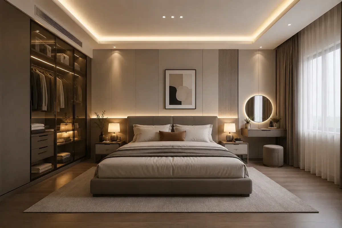 Giường ngủ hiện đại giúp không gian phòng ngủ trở nên tiện nghi và đồng bộ hơn
