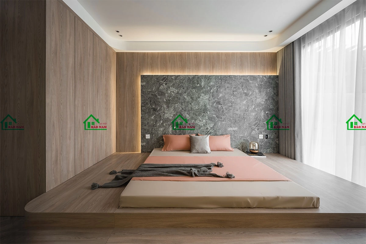 Thiết kế giường giật cấp full phòng mở rộng diện tích sử dụng