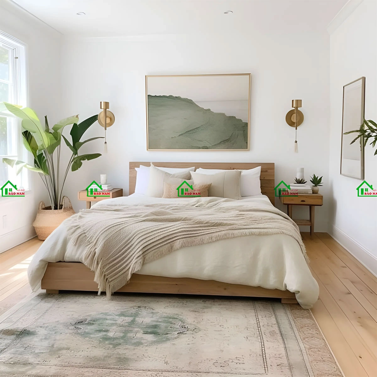 Mẫu giường gỗ đẹp hiện đại