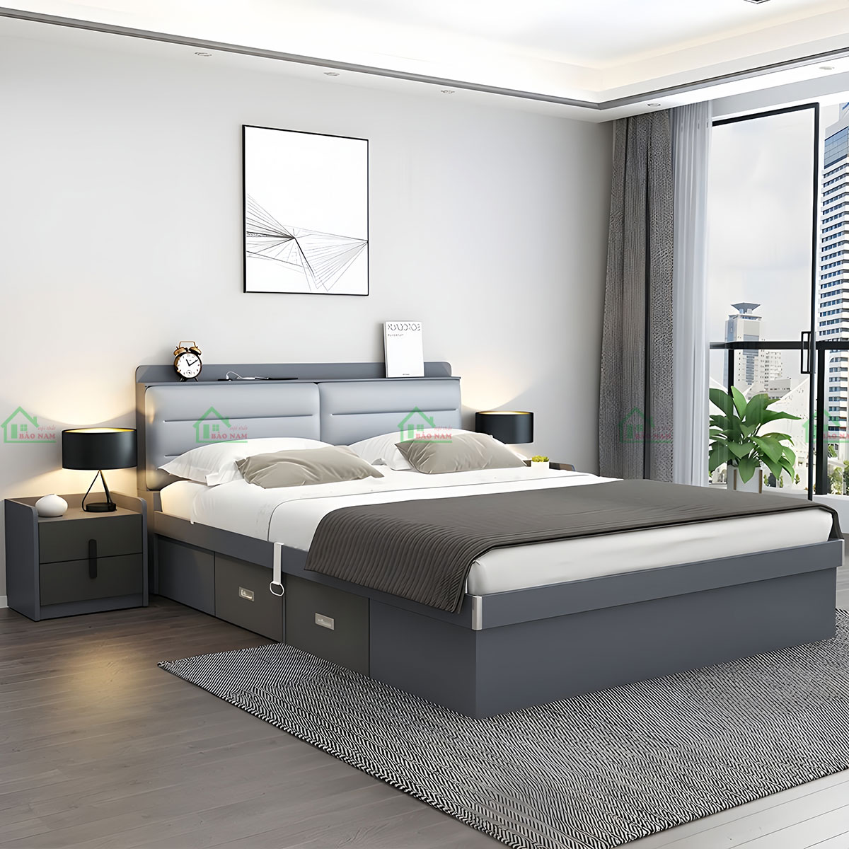 Giường Ngủ MDF An Cường Giá Rẻ GN50