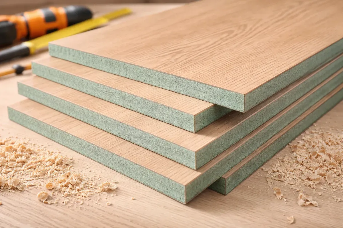 gỗ MDF lõi xanh chống ẩm làm nội thất