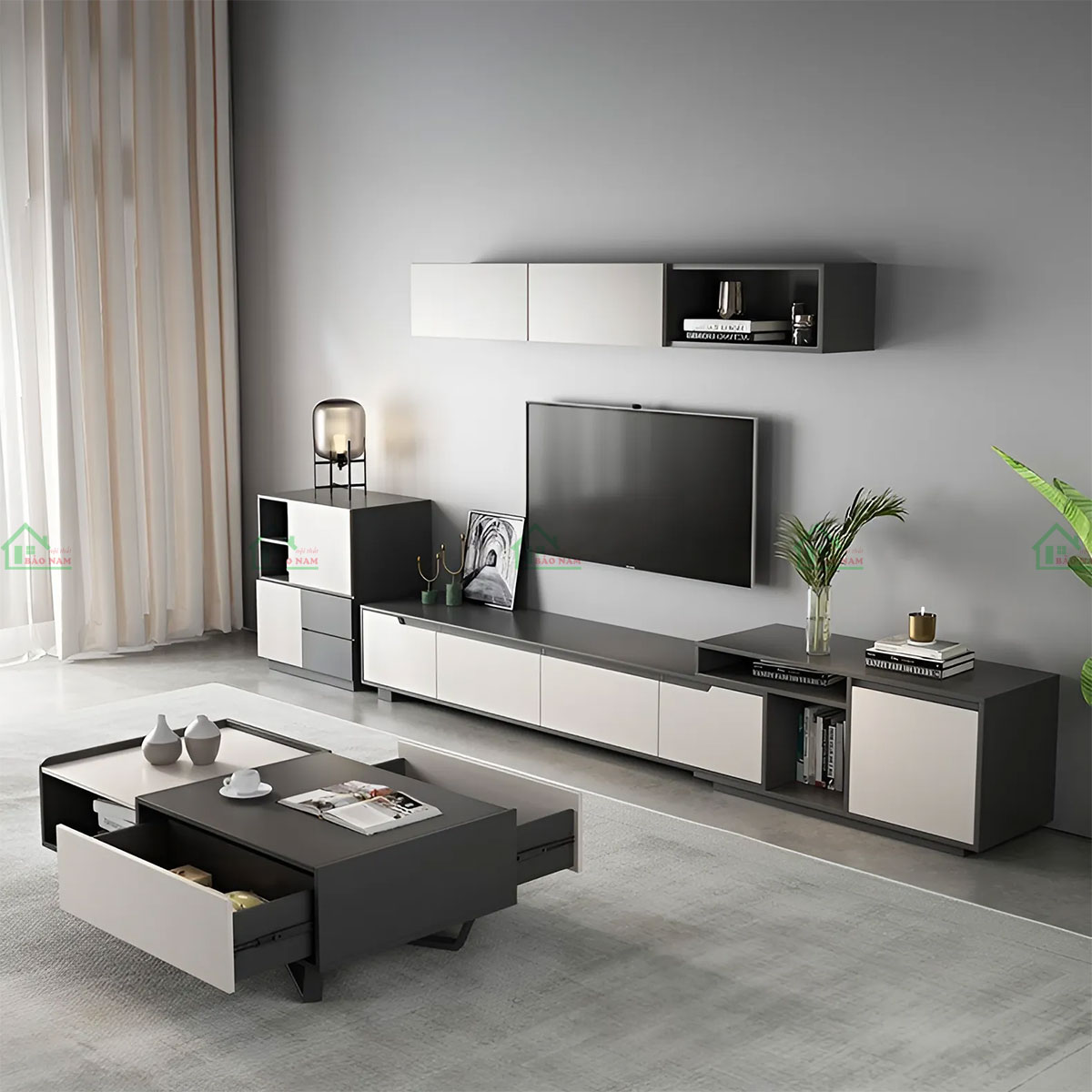 Chất liệu Gỗ công nghiệp MDF An Cường chất lượng cao, mang lại vẻ ngoài sang trọng và bề bỉ cho sản phẩm.