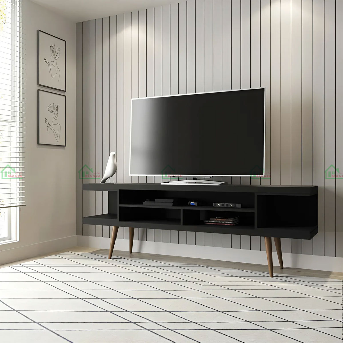 Kệ Tivi Gỗ Công Nghiệp Hiện Đại PK52