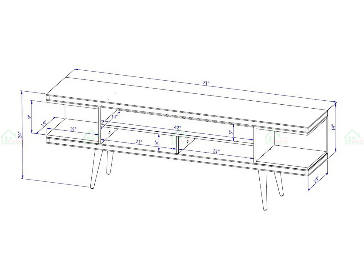 Kệ Tivi Gỗ Công Nghiệp Hiện Đại PK52