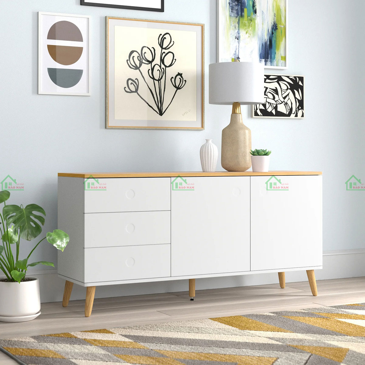 Kệ Tivi Gỗ MDF Đẹp Hiện Đại PK55