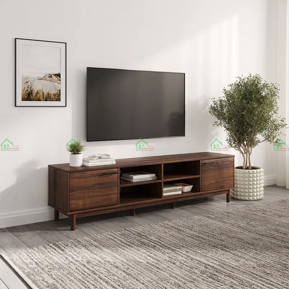 Mẫu Kệ Tivi Phòng Khách Đẹp Hiện Đại PK25