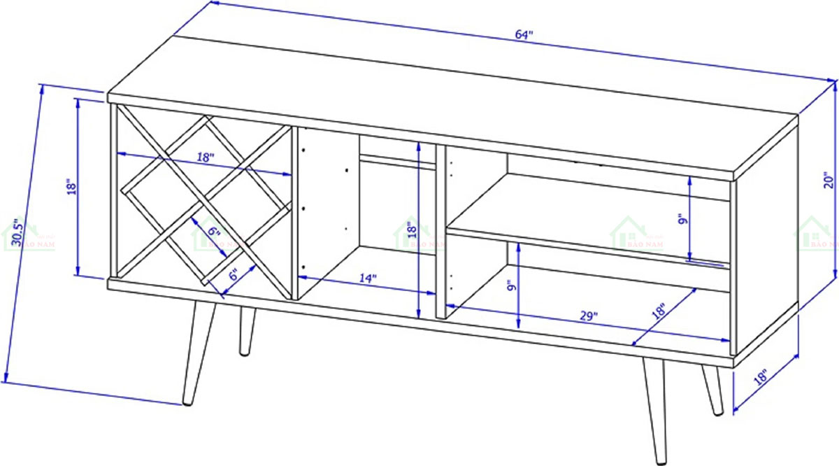 Kệ Tivi Phòng Khách Đẹp Hiện Đại PK53