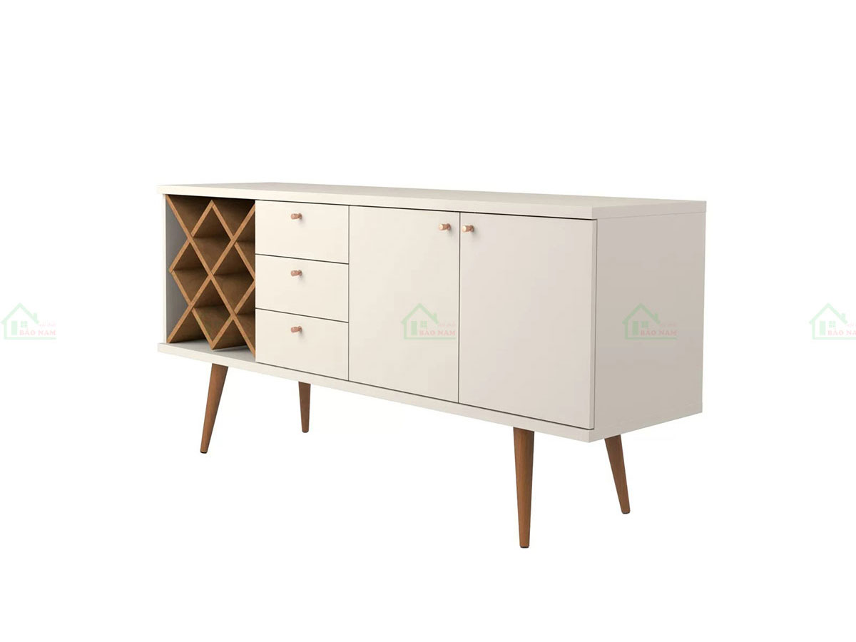 Kết hợp ô rượu tạo điểm nhấn độc đáo, tiện dụng cho việc trưng bày và bảo quản rượu.