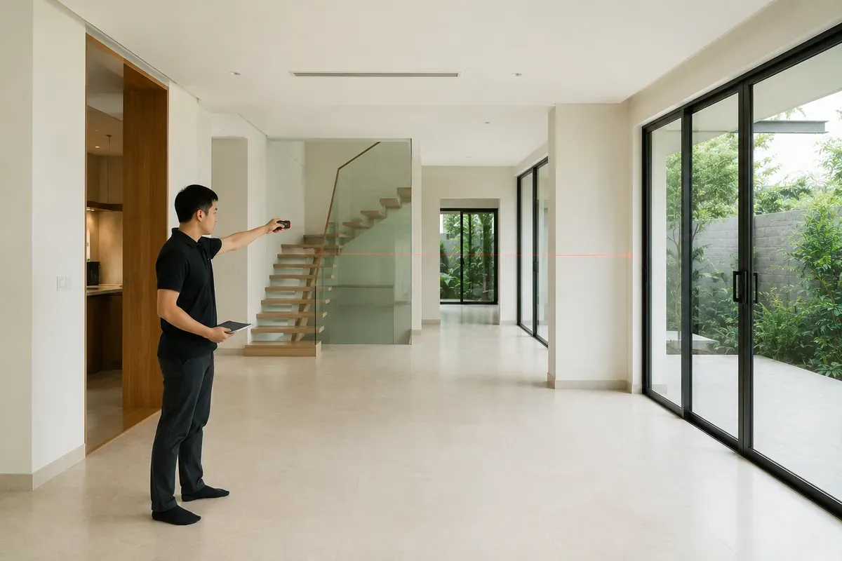 Khảo sát thực tế là bước đầu tiên trước khi thiết kế.