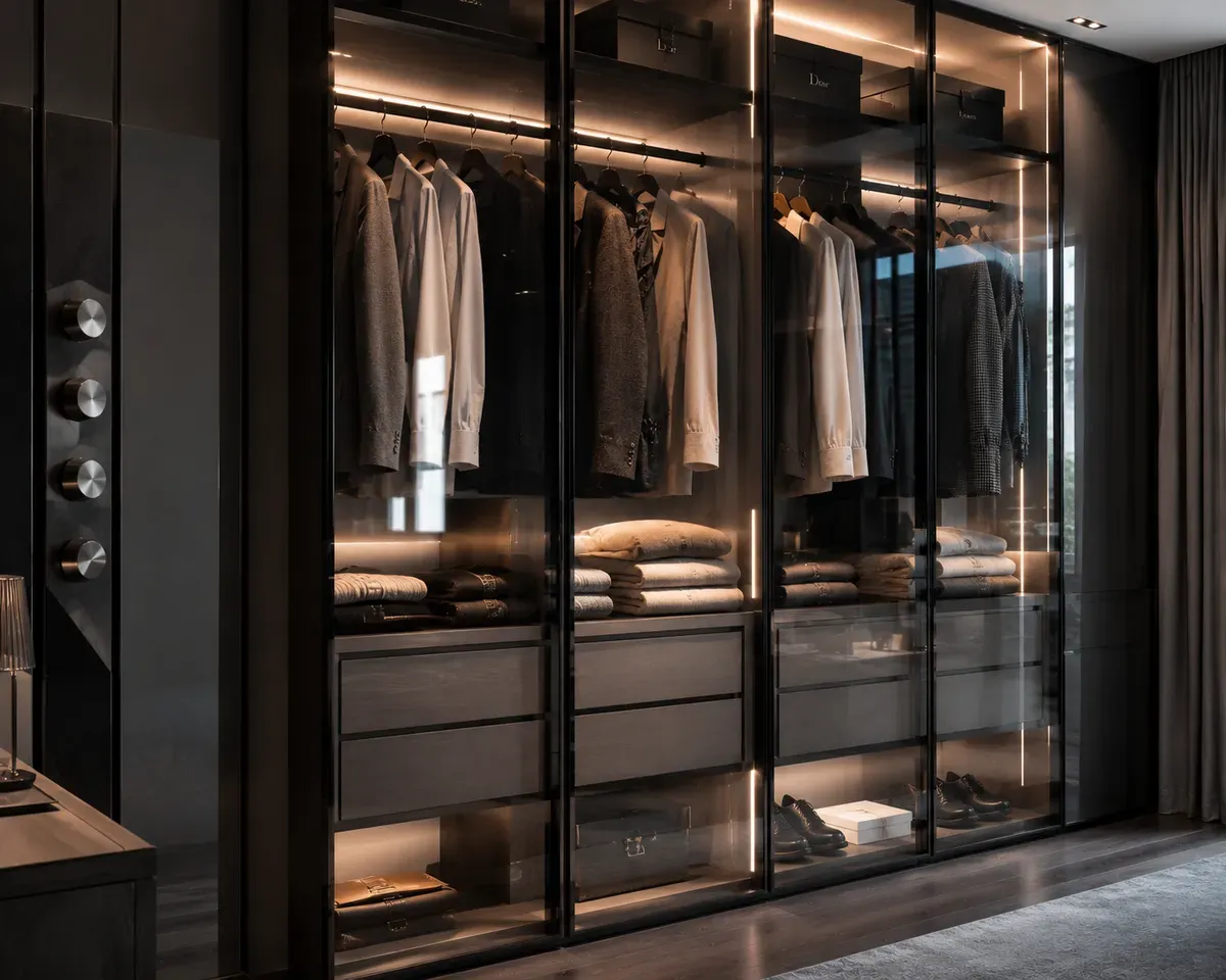 Kính cường lực giúp tủ áo cánh kính có độ bền cao và vẻ đẹp sang trọng