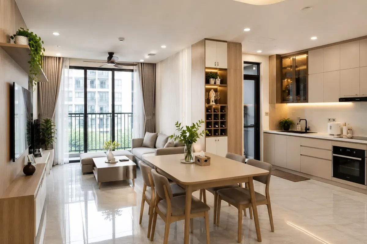 Thi công nội thất trọn gói giúp đồng bộ tiến độ, chất lượng và chi phí.