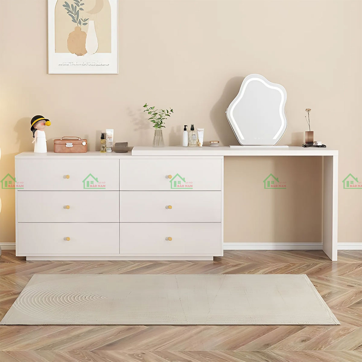 Mẫu Bàn Trang Điểm Thông Minh Đẹp Hiện Đại BTD05
