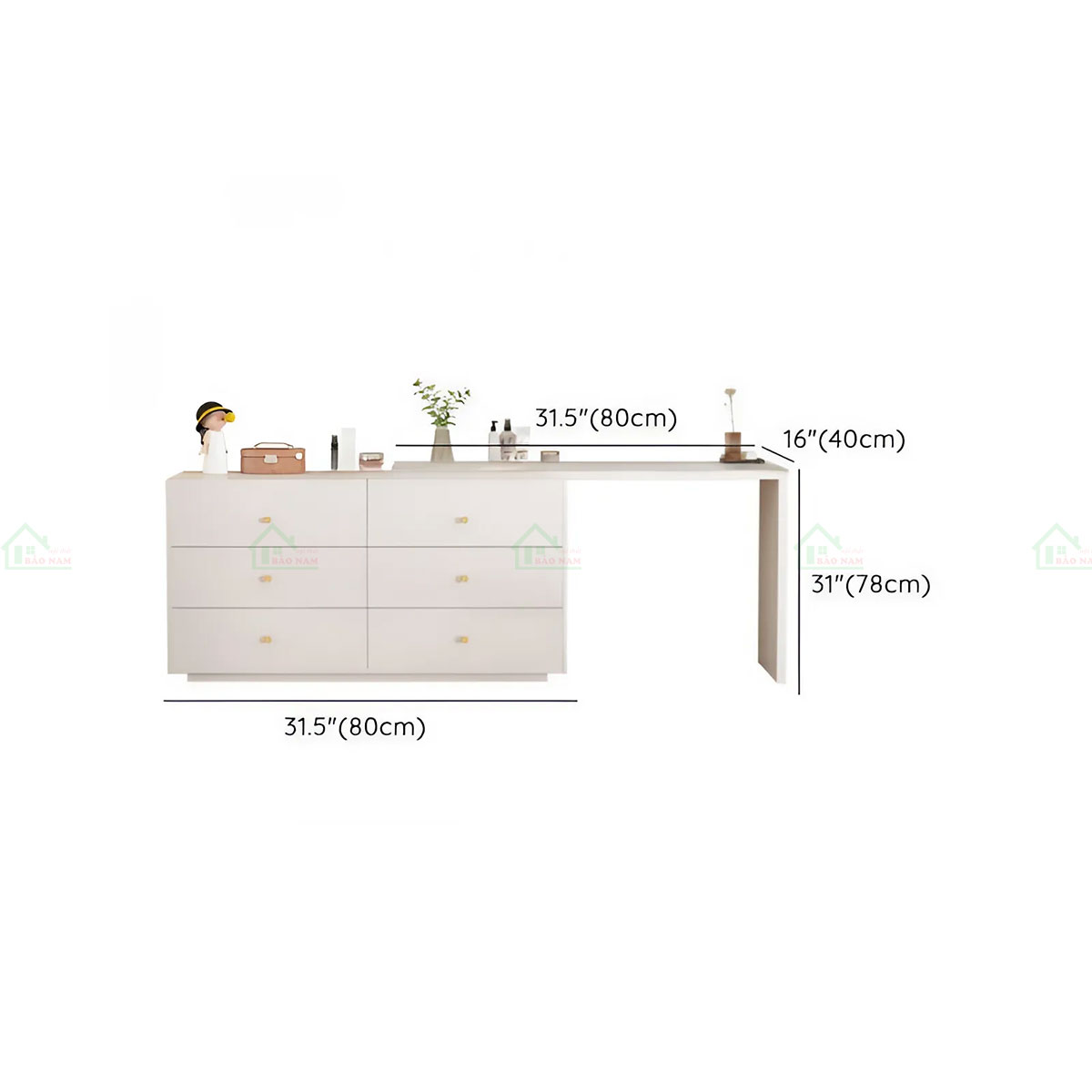 Mẫu Bàn Trang Điểm Thông Minh Đẹp Hiện Đại BTD05