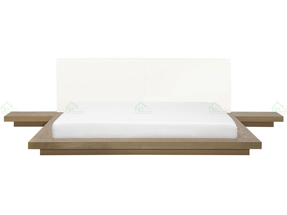 Mẫu Giường Ngủ Gỗ MDF Kiểu Nhật Đẹp Hiện Đại GN30