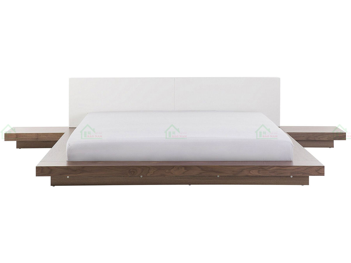 Mẫu Giường Ngủ Gỗ MDF Kiểu Nhật Đẹp Hiện Đại GN30