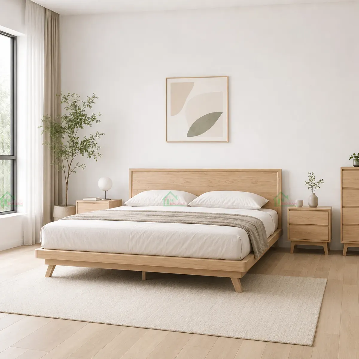 Giường ngủ gỗ tự nhiên hiện nay có nhiều kiểu thiết kế hiện đại và sang trọng