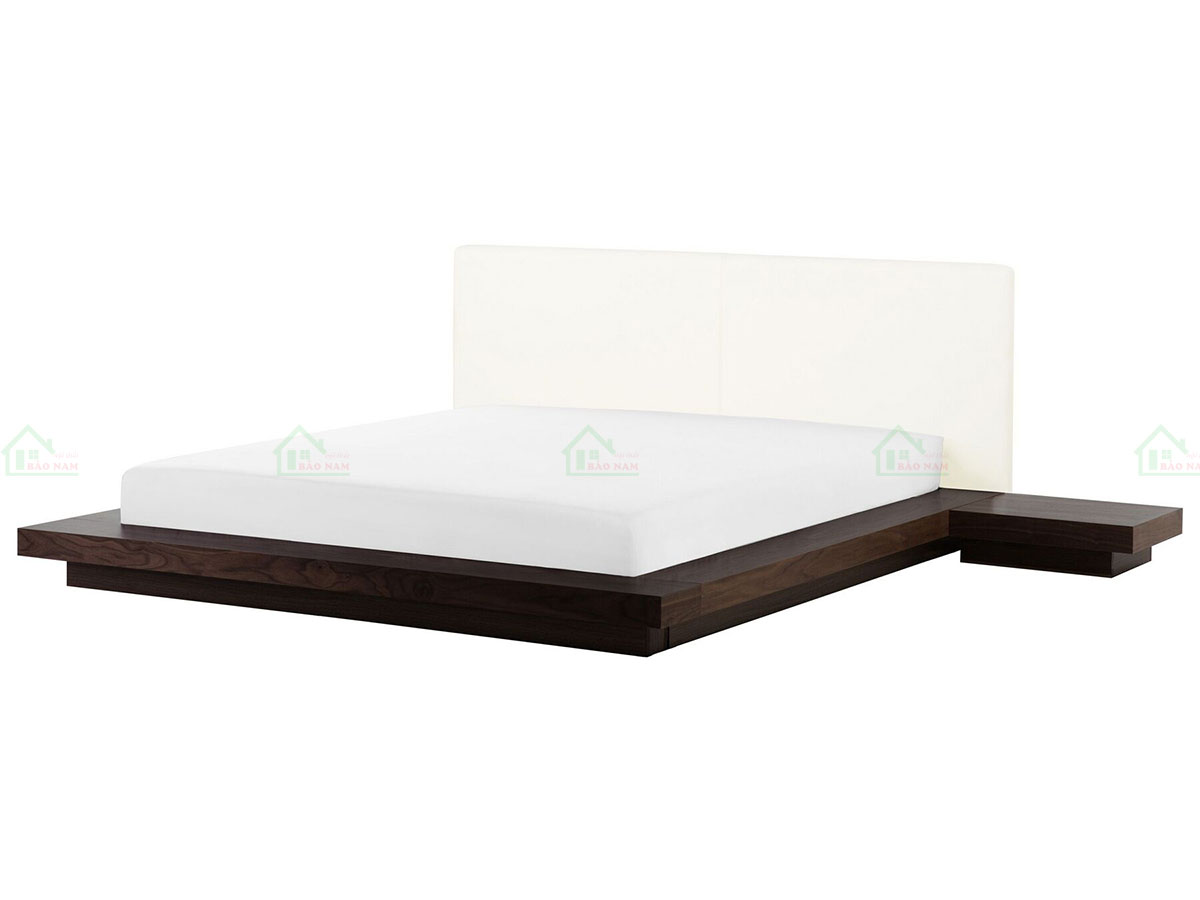 Mẫu Giường Ngủ Gỗ Tự Nhiên Kiểu Nhật Đẹp GTN09