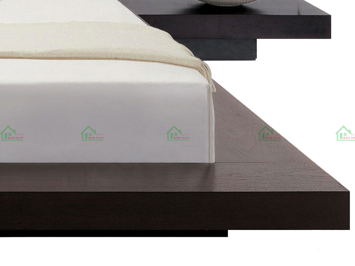 Mẫu Giường Ngủ Gỗ Tự Nhiên Kiểu Nhật Đẹp GTN09