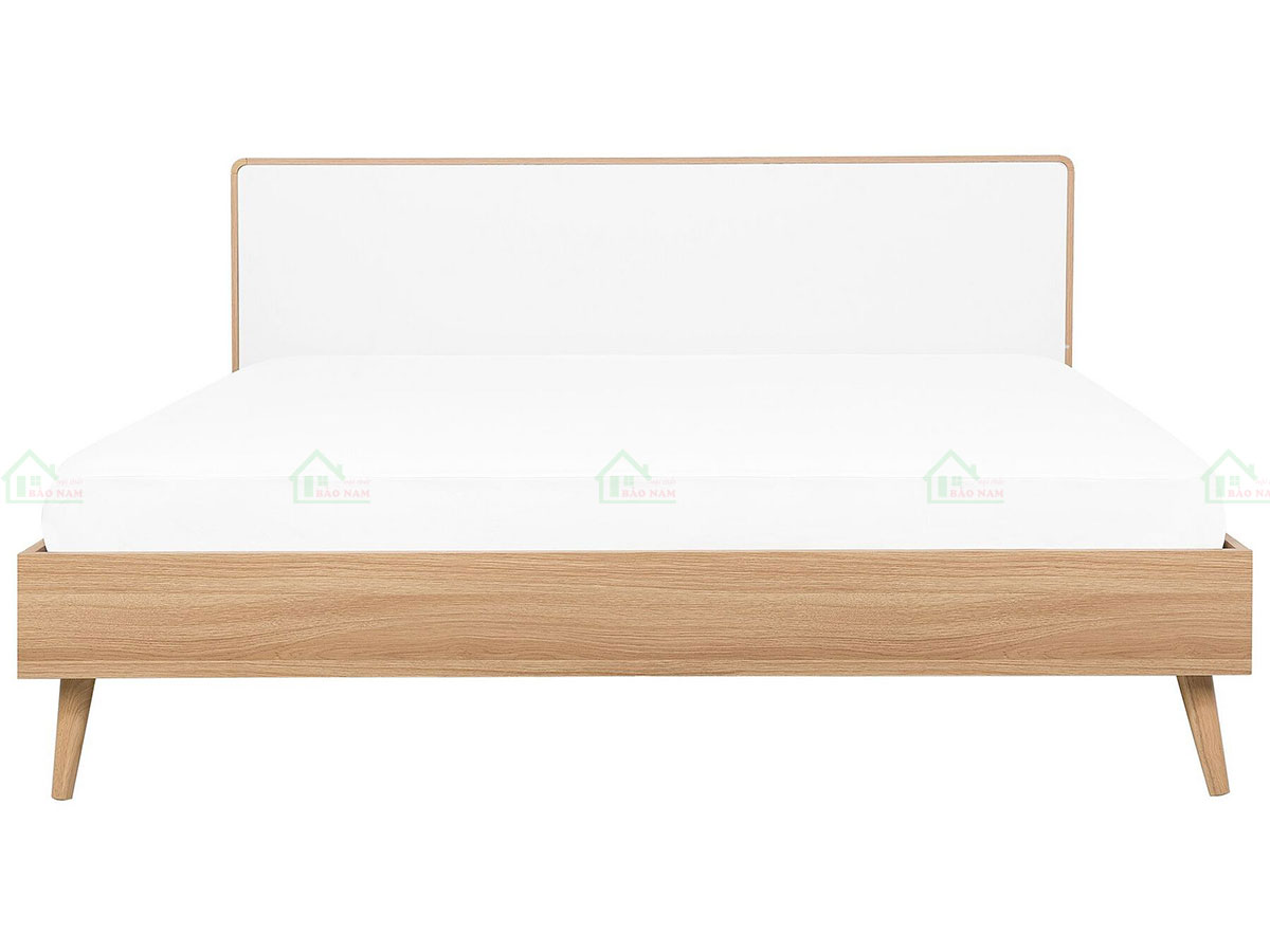 Mẫu Giường Ngủ Gỗ Tự Nhiên Hiện Đại Đẹp Có Chân GTN10