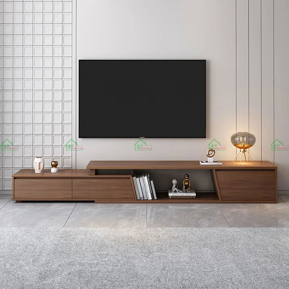Mẫu Kệ Tivi Gỗ Công Nghiệp MDF Melamine Vân Gỗ Hiện Đại Đẹp PK40