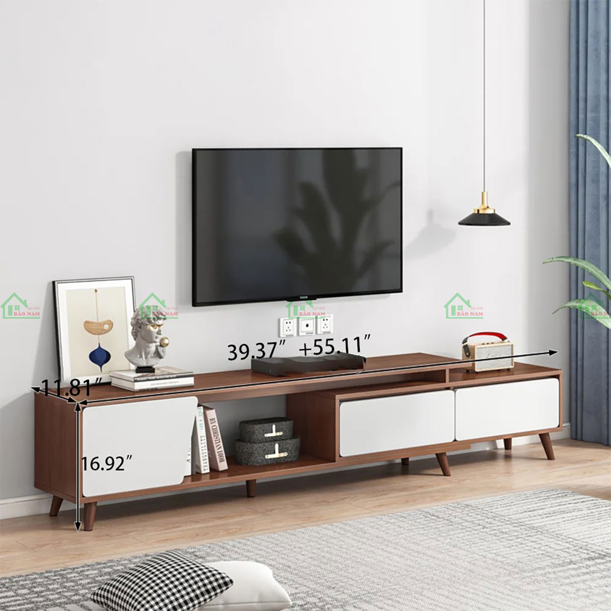 Mẫu Kệ Tivi Phòng Khách Gỗ Công Nghiệp MDF Hiện Đại Đẹp PK32