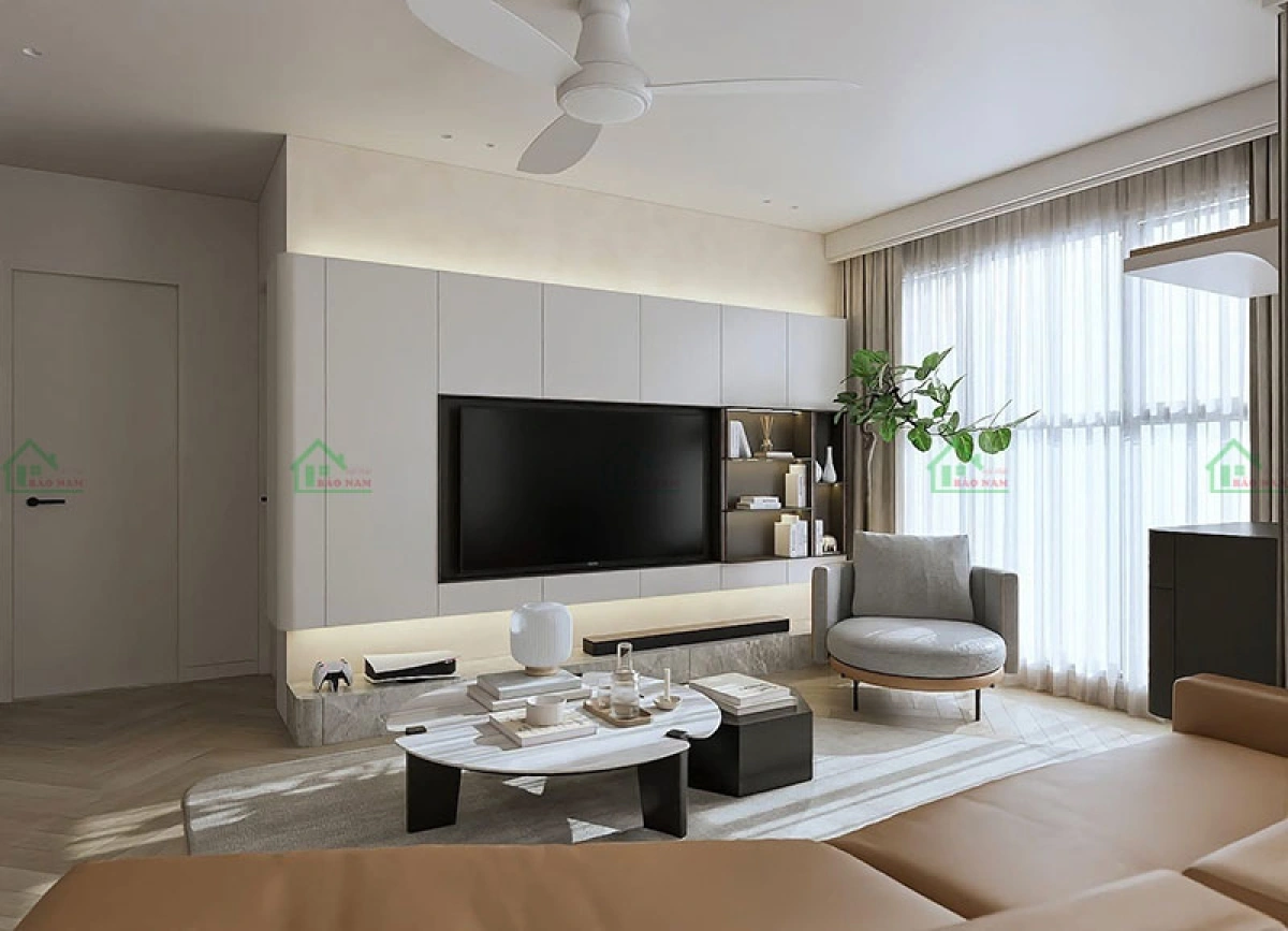 Mẫu thiết kế phòng khách hiện đại cho chung cư