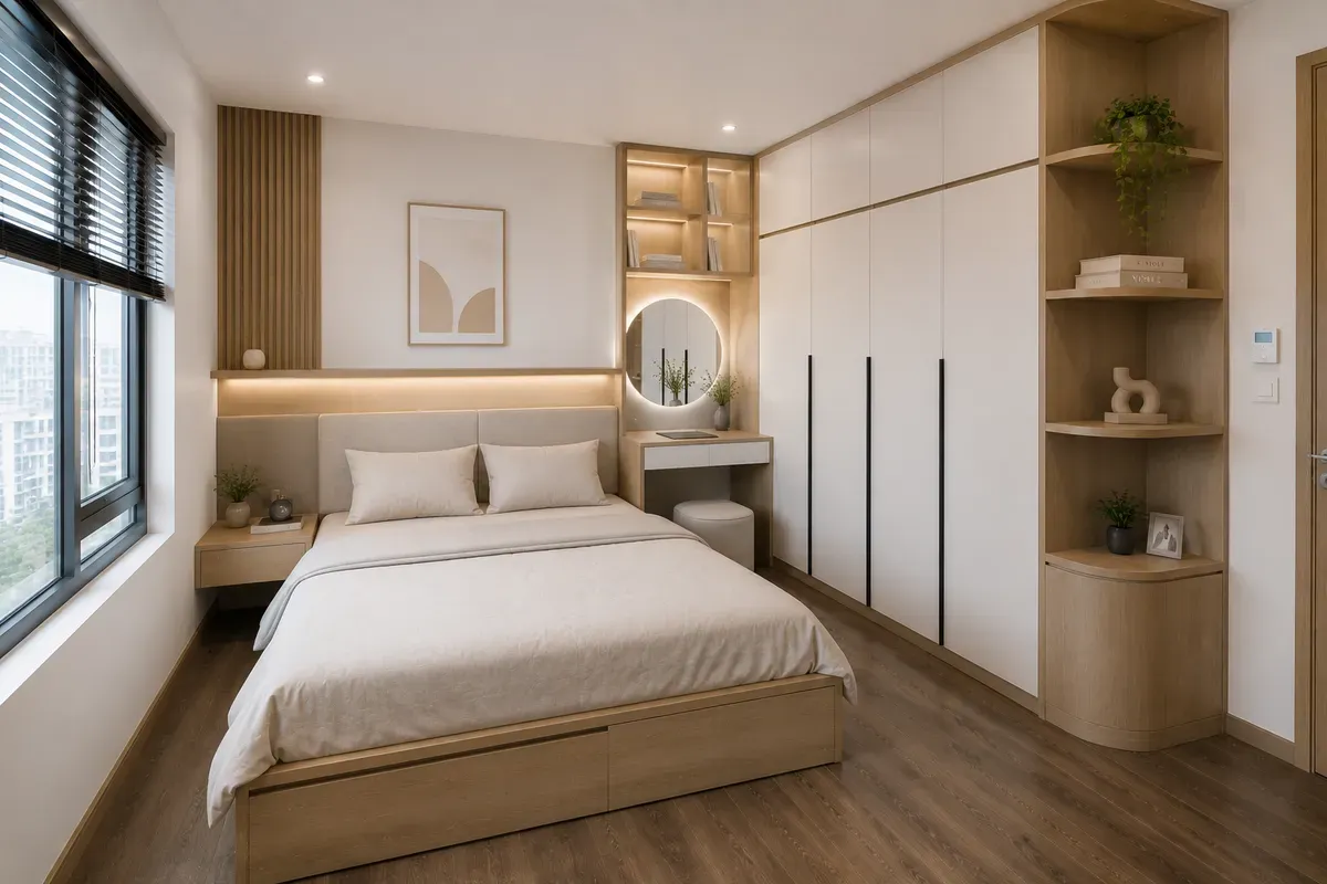 Thiết Kế Phòng Ngủ Chung Cư Đẹp, Tiện Nghi Và Tối Ưu Diện Tích