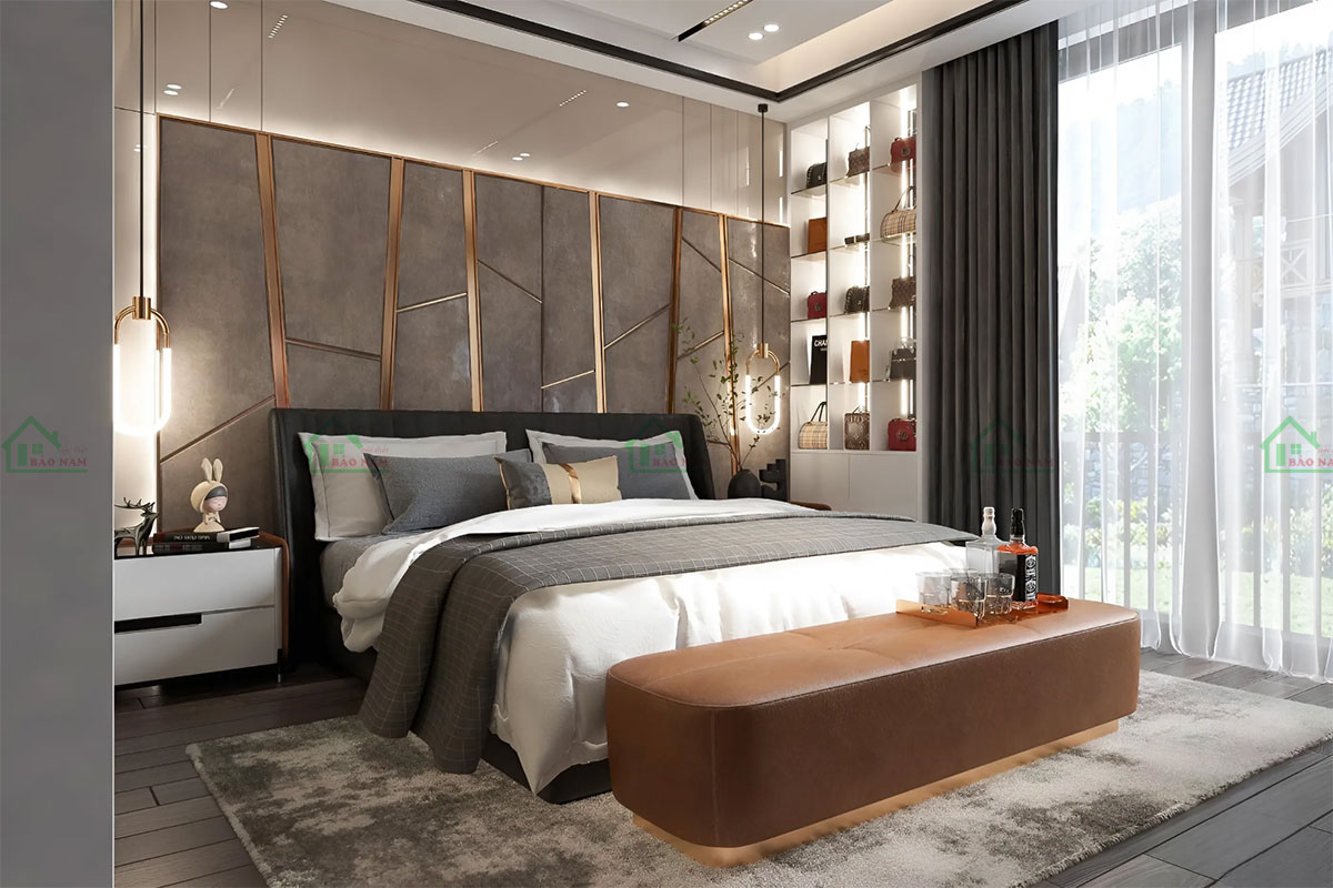 Cửa sổ lớn mang lại ánh sáng tự nhiên, góp phần tạo không gian trong lành và thoáng đãng.