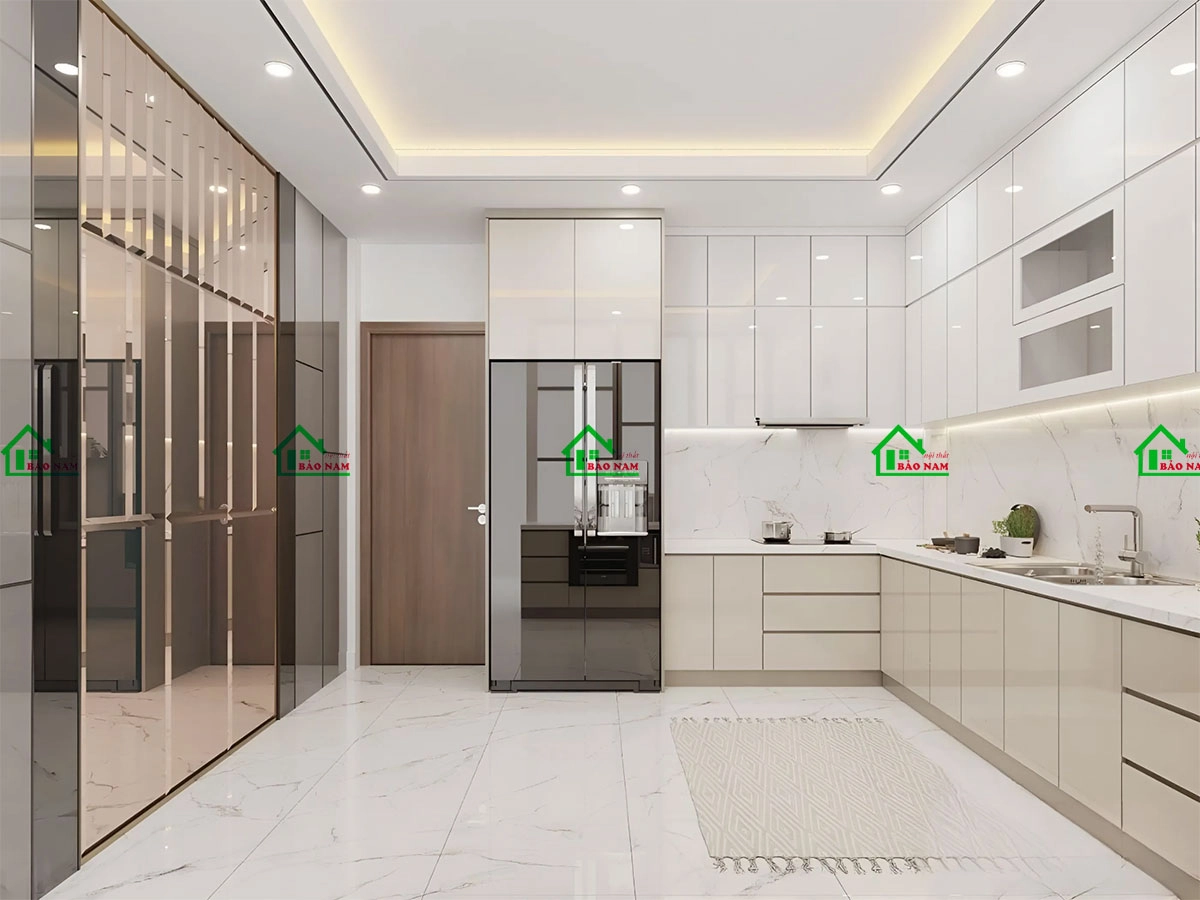 Mẫu tủ bếp hiện đại đẹp