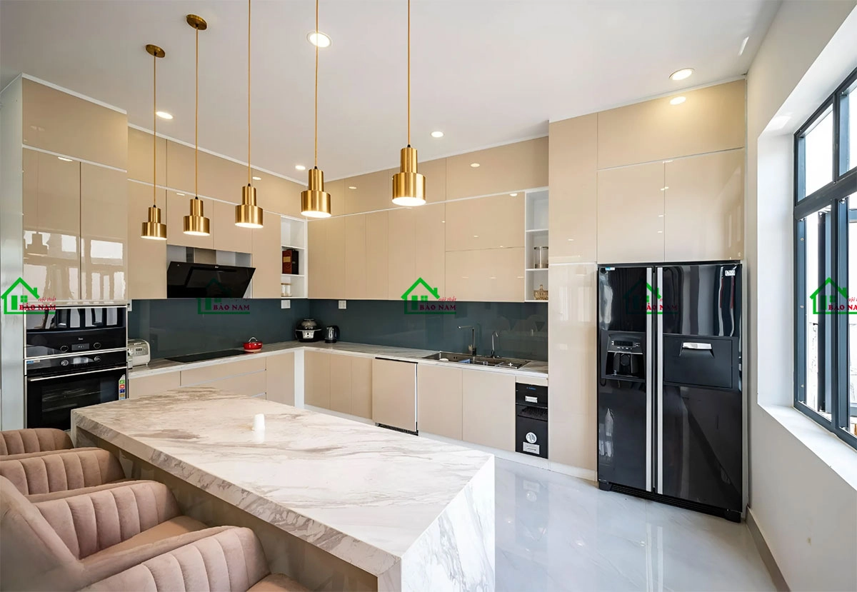 Cấu tạo của tủ bếp Acrylic